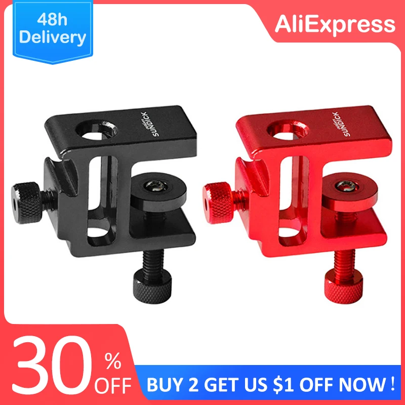 

SUNDICK Lantern Stand Clip Outdoor Hanging Lamp Holder Clip Aluminum Alloy Folding Lamp Holder Light Pole Table Fixing Clamp New