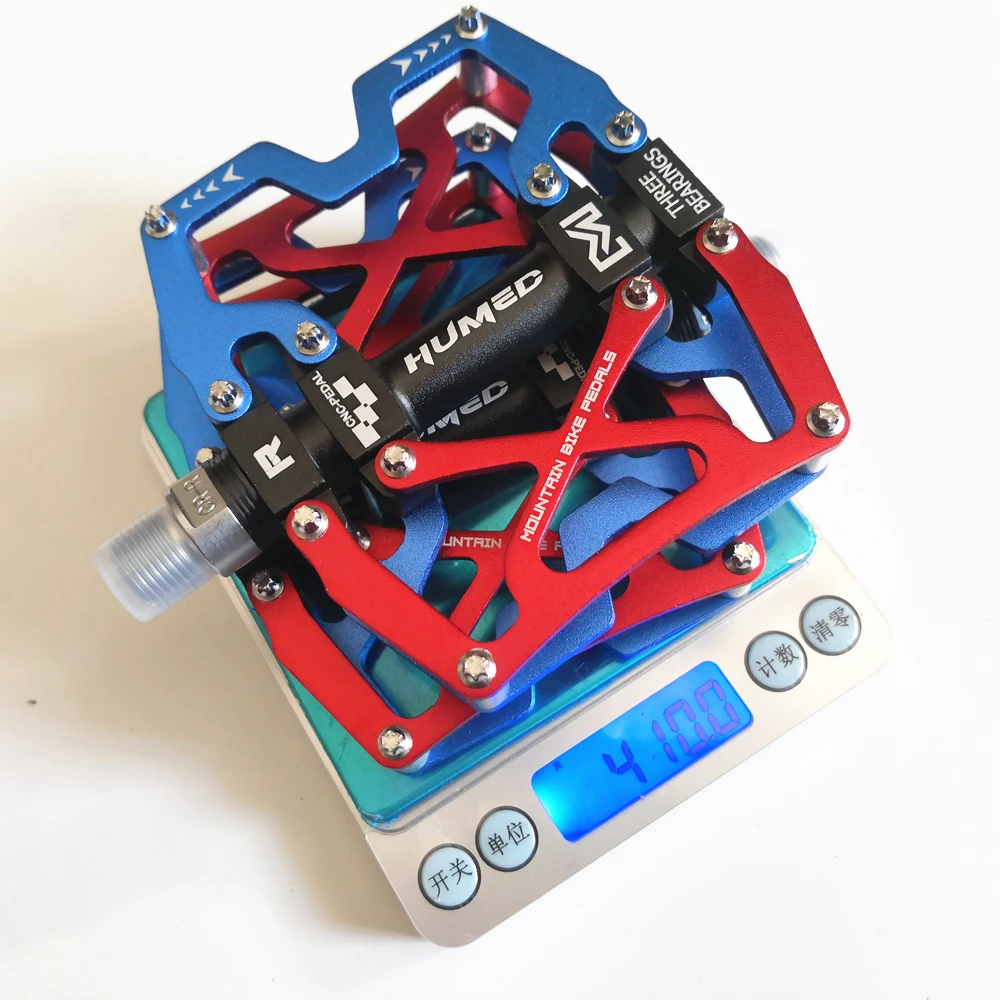 Ультралегкая алюминиевая плоская педаль для горного велосипеда HUMED 3 подшипника