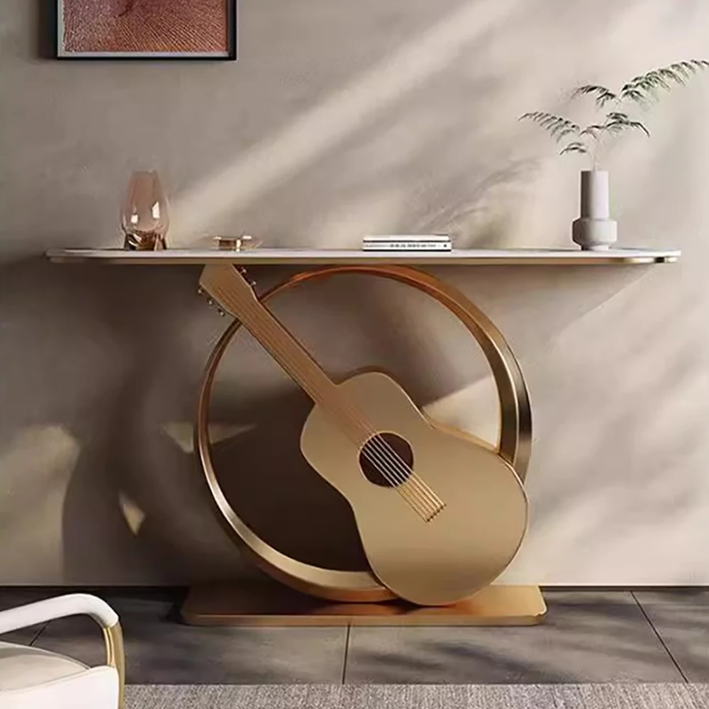 Роскошный эстетический консольный столик мраморный минималистичный уникальный