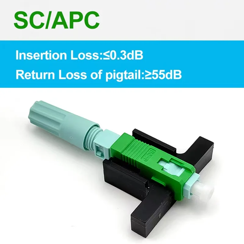 SC APC Fiber Optic Connector 58mm Single-Mode Optical Fast Connector FTTH Cold Connector Tool Fiber Quick Connector upc