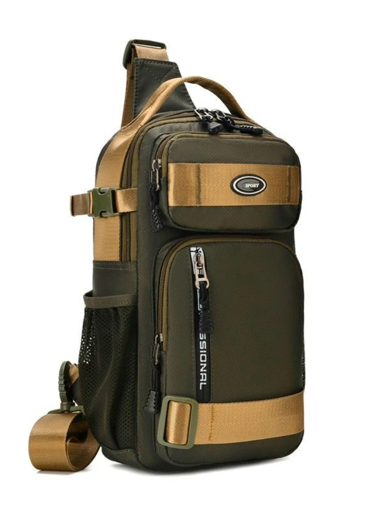 Fashion Large-capacity Chest Bag Men's Casual Outdoor Travel Messenger Bag Multifunctional Waterproof Crossbody Bag