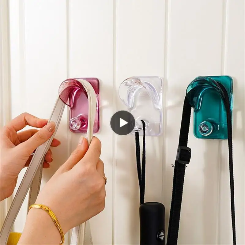 

Бесшовная вешалка для пальто без перфорации, настенная вешалка с двумя крючками, водонепроницаемый крючок для хранения одежды, крючки для халата, влагостойкий абс