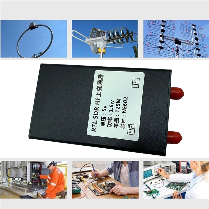

RTL-SDR HF NE602 125MHZ 1.6W Up Converter Metal Up Converter 150K-30MHZ For RTL2383U RTL-SDR Receiver With Connection Cable