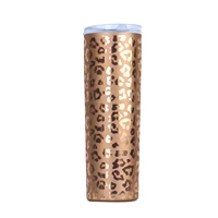 hot sale fashion 20oz rose gold leopard print stainless steel tumbler dom 1021175
