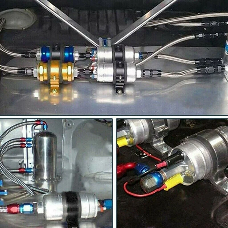 2 шт. черный топливный насос 60 мм одинарный кронштейн фильтр внешний зажим для 044