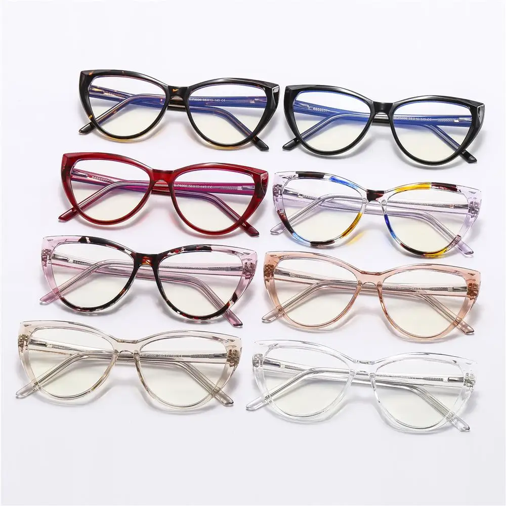 

Stylish Anti Glare Anti UV Cat Eye Blue Light Glasses Fake Glasses TR90 Frame Computer Glasses