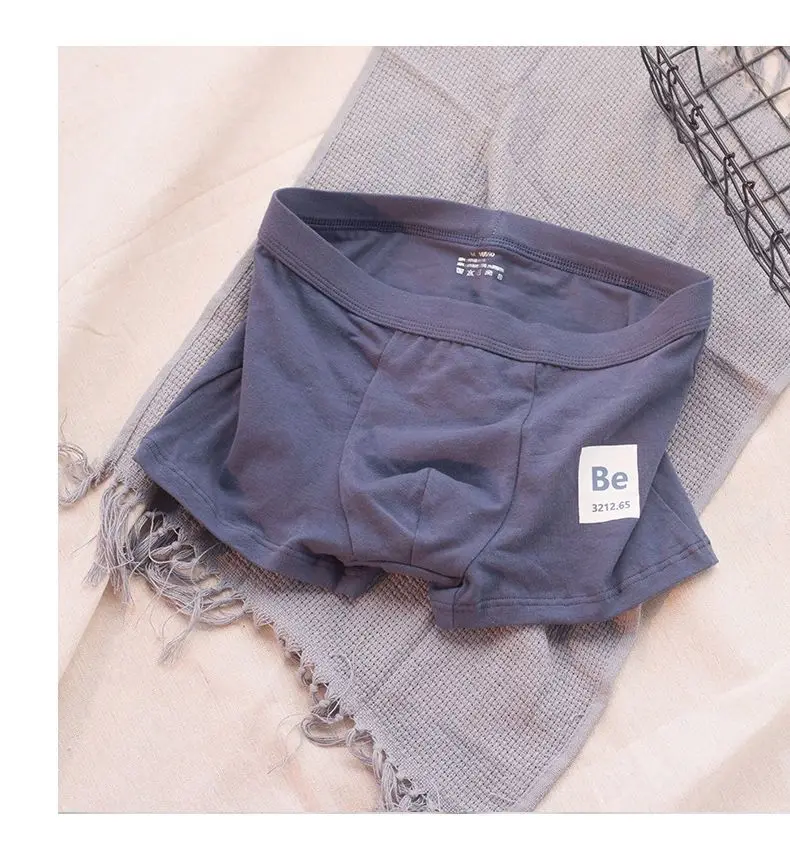 2023 Fashion Men Breathable Soft Simple Boys Underpants Underwear With Flat Bottom Boyfriend Cotton Modal Solid Alphabet