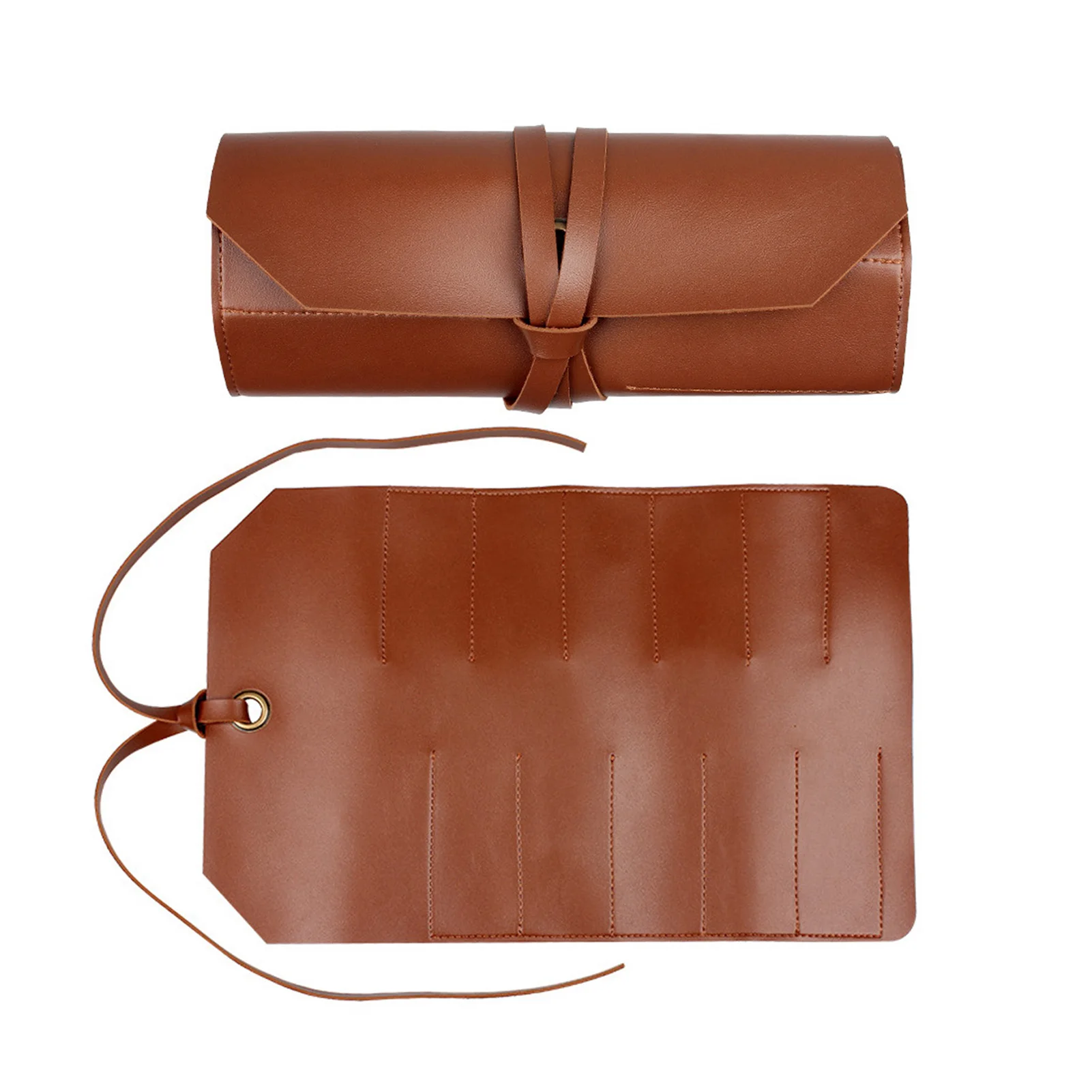 

Roll Up Leather Pouch Durable Tool Storage Roll Bag Convenient Roll Up Pouch Durable To Use Practical Organizer Storage Bag For