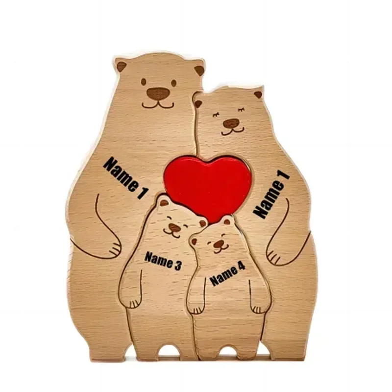 Деревянная головоломка с медведем головоломка копилка