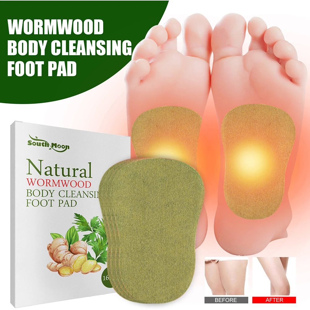 

48/32/16pcs Natural Wormwood Foot Patch Heel Fatigue Pain Relieving Plaster Relieve Stress Detoxification Help Sleeping Body Pad