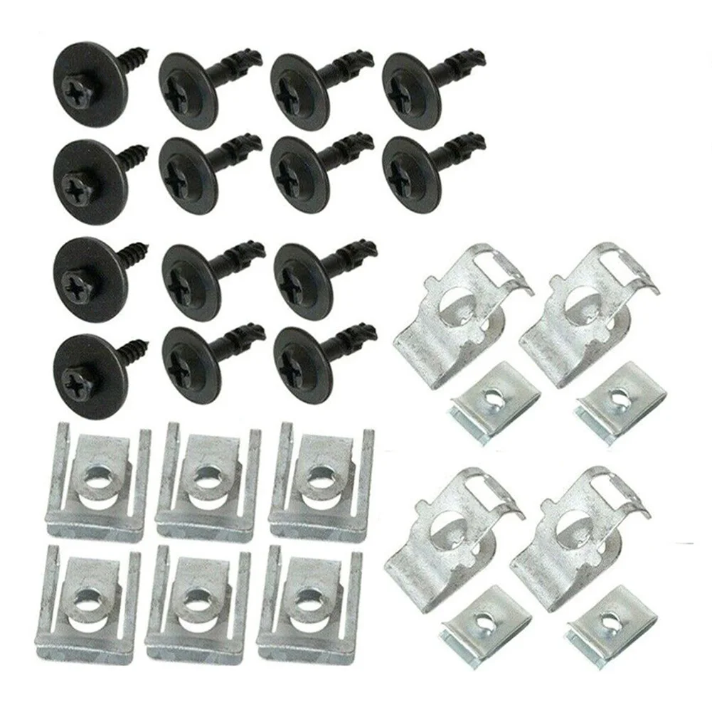 

28Pcs Undertray Engine Under Cover Fixing Clips Shield Trim Panel Screw ENGINE UNDERTRAY UNDER COVER CLIPS FOR A4 B8 A5 8T
