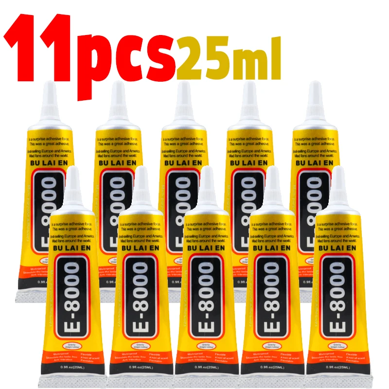 11 шт., прозрачный клей для ремонта контактных телефонов, 25 мл