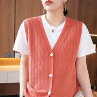 waistcoat new top pure wool cardigan womens trend spring and autumn explosion