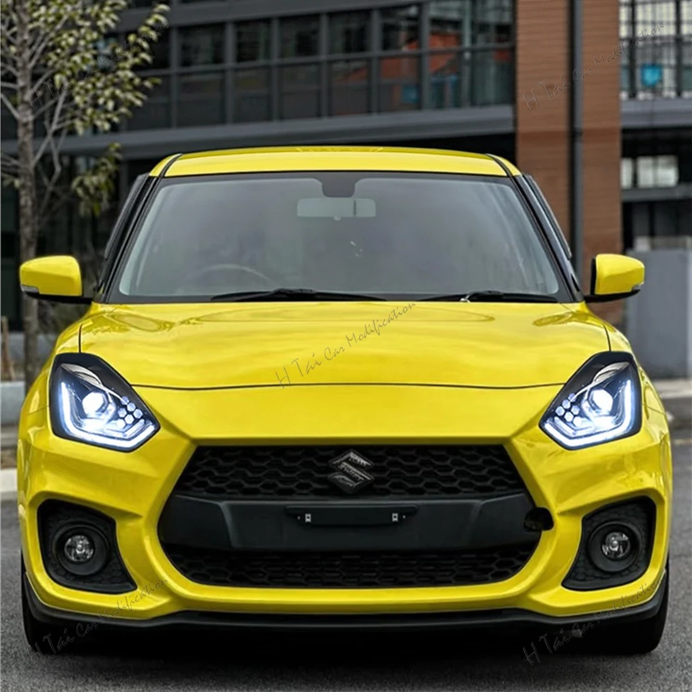 Фото Пара светодиодных фар для Suzuki Swift 2017-2024, передние фары в сборе, дневные ходовые огни, ближний и дальний свет, указатели поворота, автомобильные световые блоки. №5
