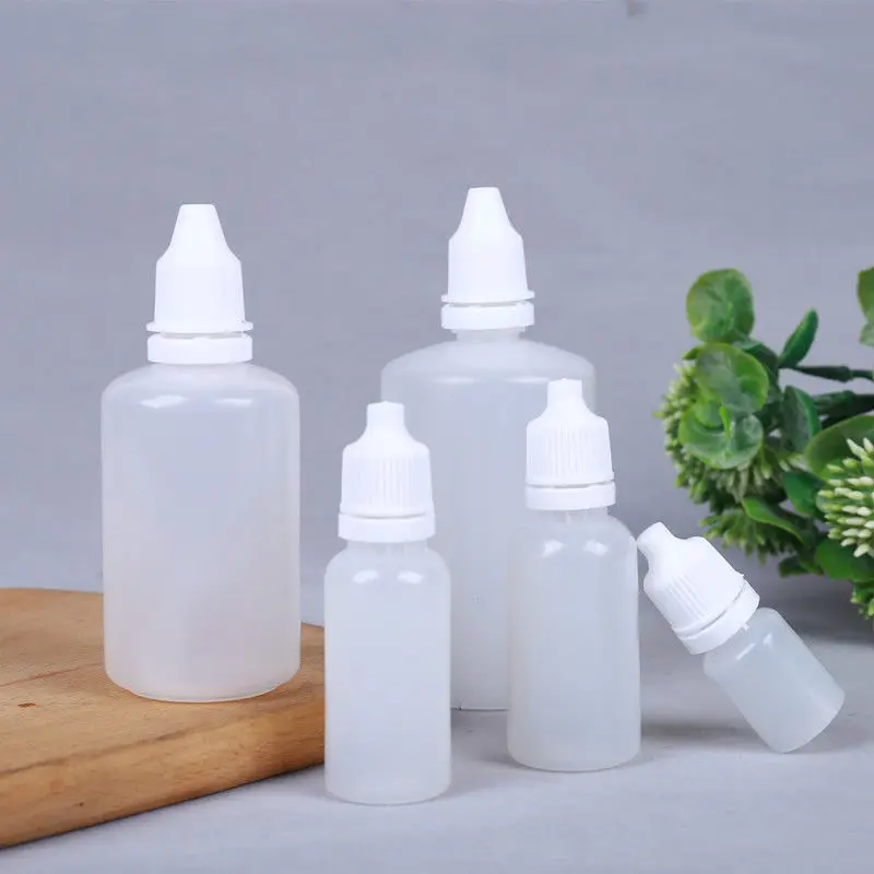 

5pcs 5ML/10ML/15ML/20ML/30ML/50ML Empty Plastic Squeezable Dropper Bottles Eye Liquid Dropper Refillable Bottles