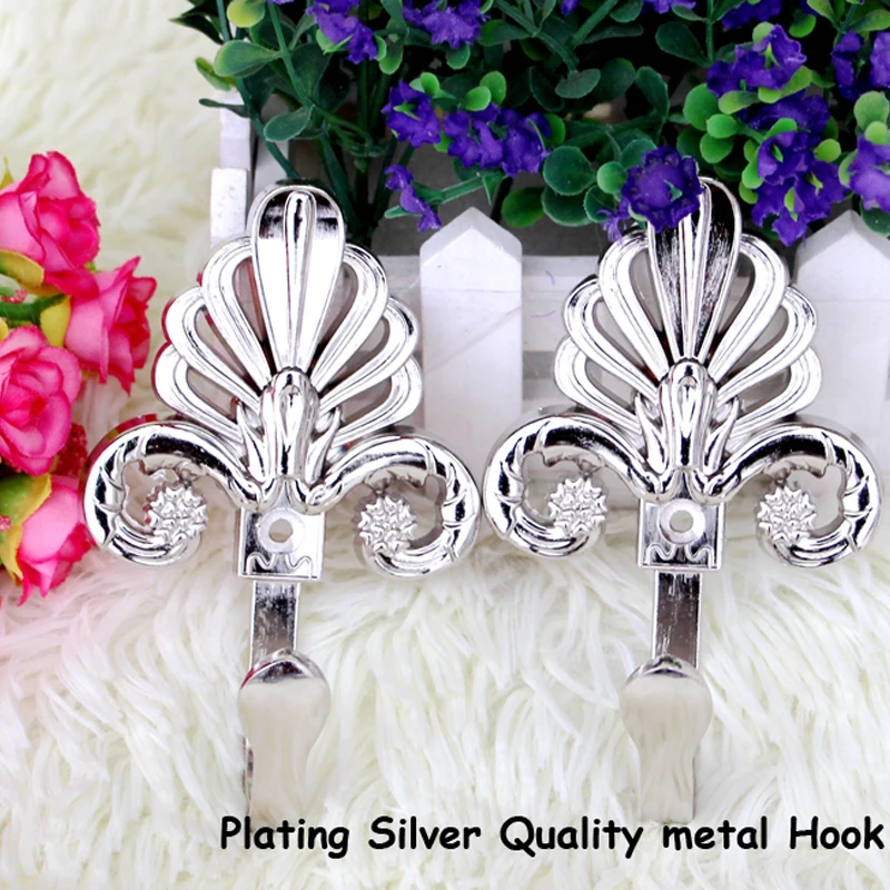 

Sunshida 6Pack Tree Leaf Quality Nickel Znic Tieback/ Holdback Wall Hooks Curtain Accessories Clothes Cap Hanger Can Mixed Order
