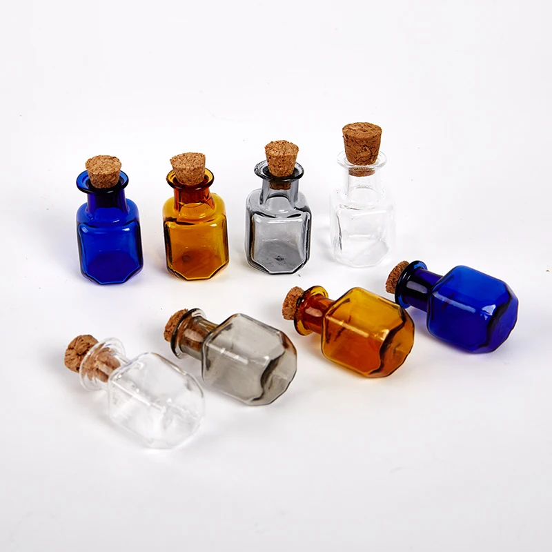 

10Pcs Mini Glass Bottles New Small Vials Cork Glass Jar Multi Usage Cork Glass Wholesale