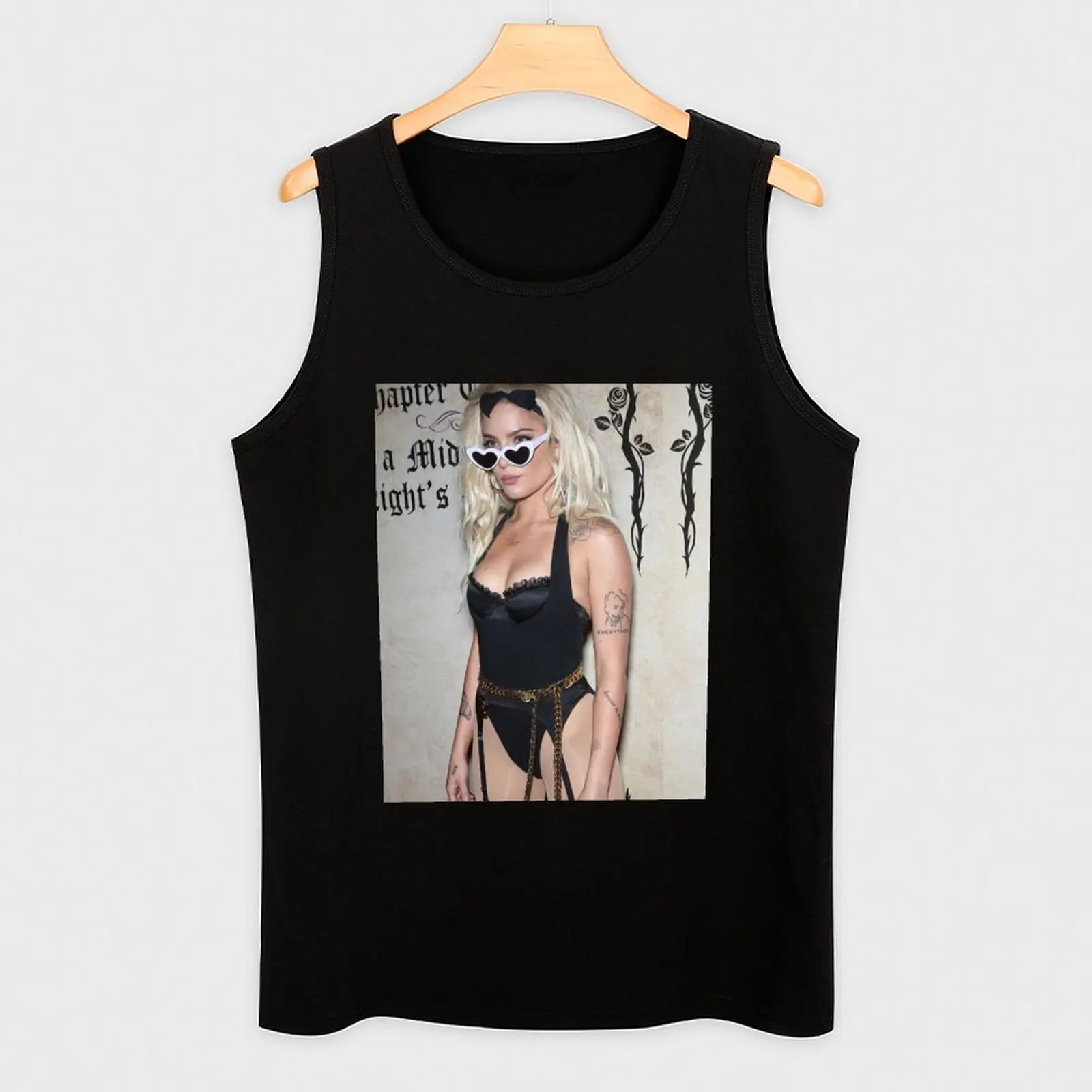 Halsey Tank Top Мужская летняя одежда для бодибилдинга мужская футболка спортзала