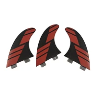 double tabs fins m fibreglass honeycomb red with black color surfboards fin 3 pieces per set upsurf fin