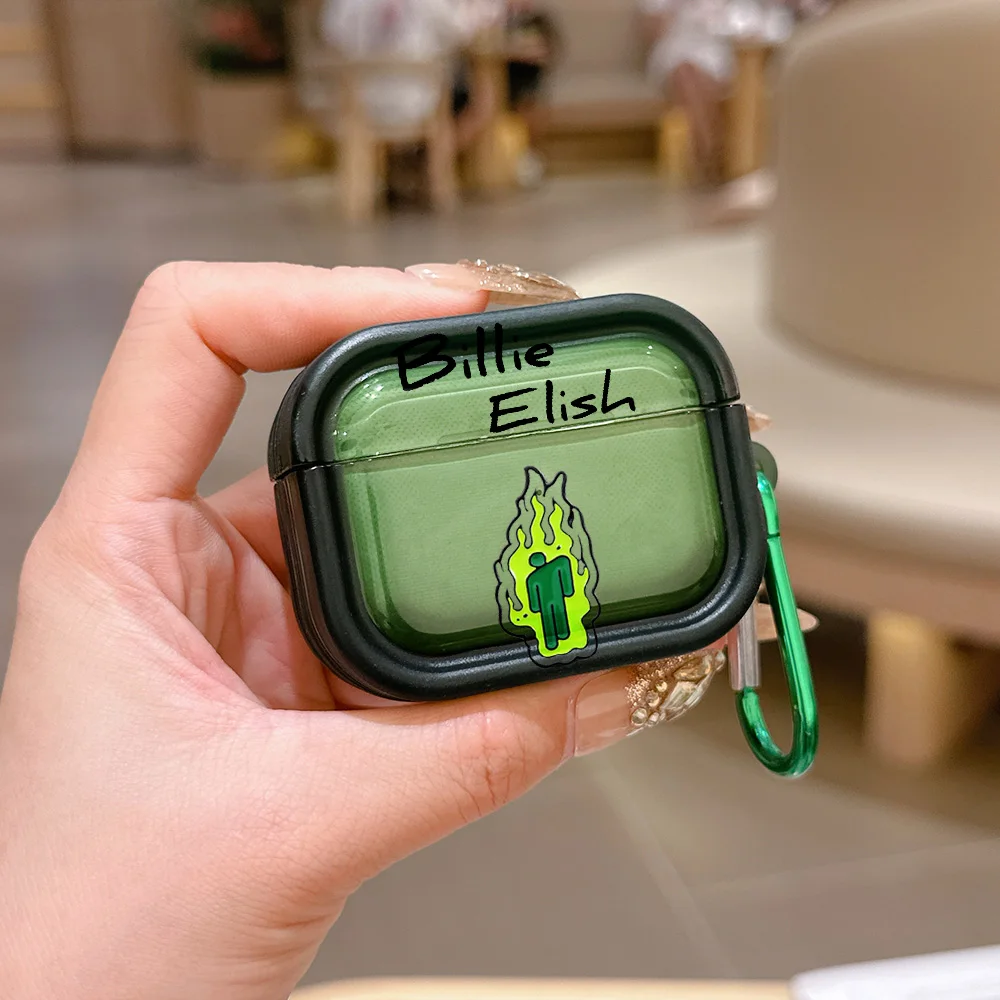 Прозрачный силиконовый чехол B-Billie E-lish для Airpods 4, 3, Pro 2, 1, беспроводных наушников Pro2, защитные накладки (art.: 3920d8a34ee82) - 3920d8a34ee82