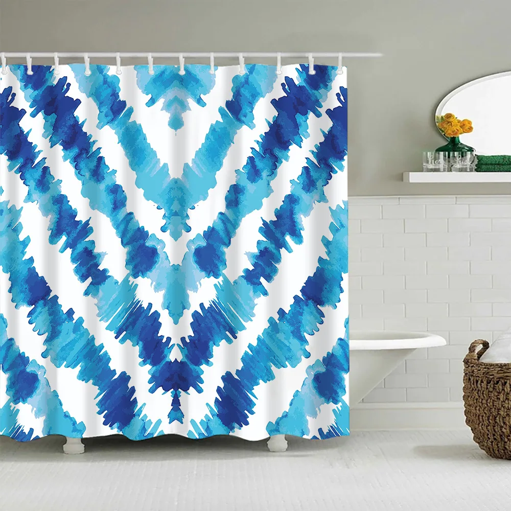 

Curtains Colorful Floral Palm Leaves Summer Natural Scenery Bathroom Home Decor Bath Curtain Cortina Baño Waterproof Shower