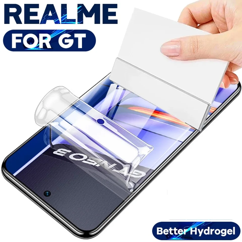

Гидрогелевая пленка для Realme GT Neo 2 5 3 2T 3T GT 2 Pro, защитная пленка для экрана 5G Me 10 9 8 7 Pro 9i 8i, защитная пленка