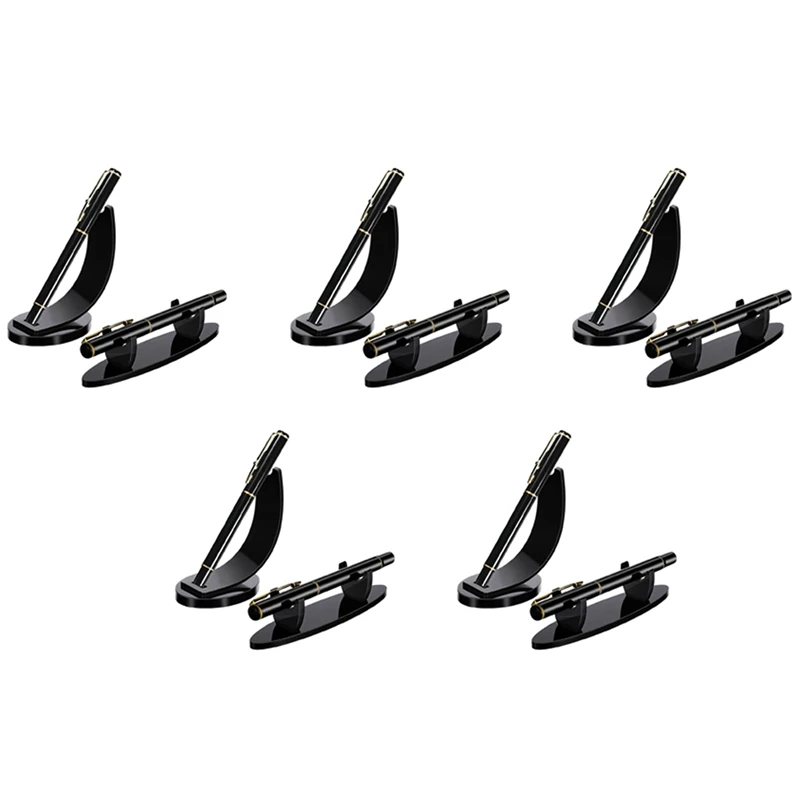 

10 Pieces Acrylic Pen Holder Display Stand Pencil Display Holder Fountain Pen Ballpoint Pen Display Rack (Black)