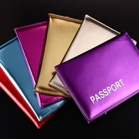 new travel passport shiny cover protective card case women men credit card holder document passport holder case