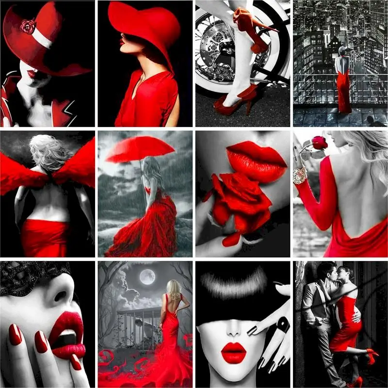 

GATYZTORY 60x75cm DIY Oil Painting By Numbers Women Picture By Numbers On Canvas Frameless Figure Home Decor Unique Gift