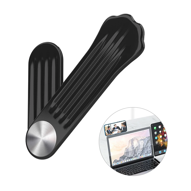

2 In 1 Laptop Screen Support Holder Dual Monitor Display Clip Adjustable Phone Stand Laptop Side Mount Connect Tablet Bracket