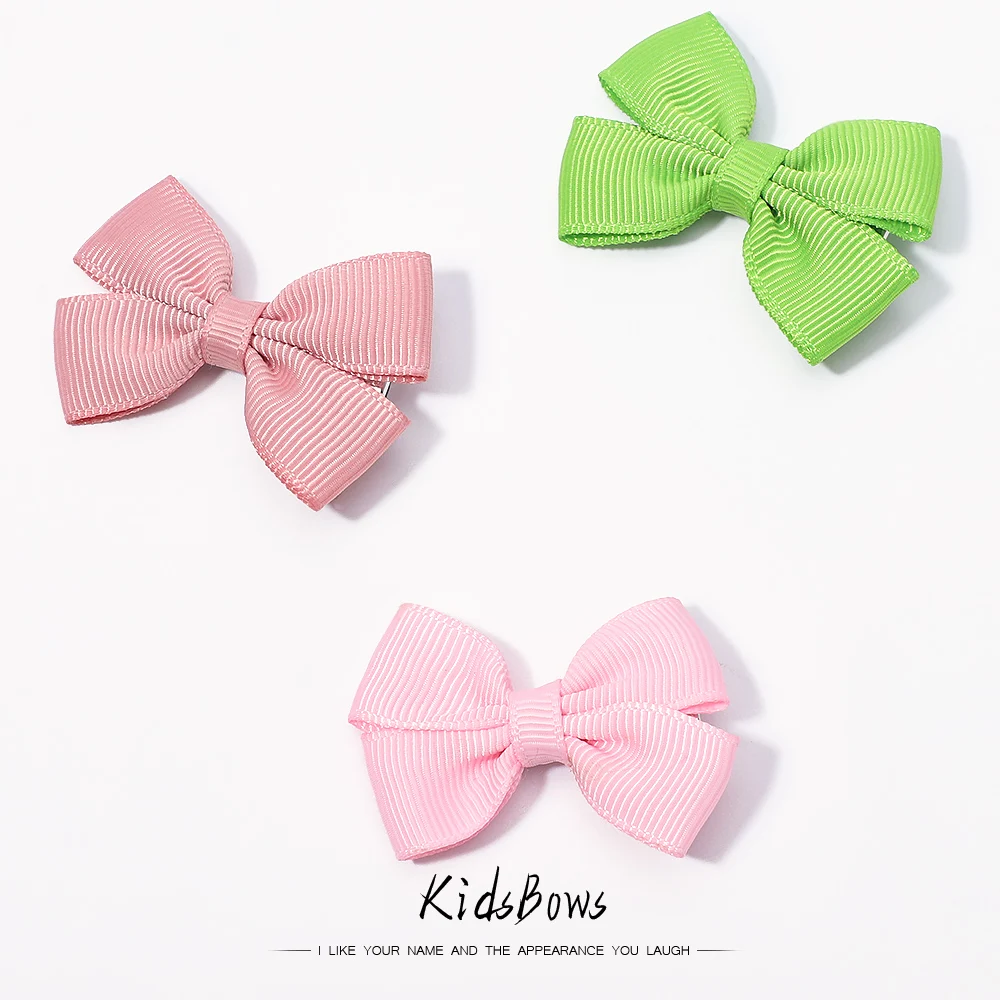 

10Pcs/Set 1.9'' Mini Solid Bows Hair Clips For Cute Baby Girls Boutique Bowknot Hairpin Barrettes Headwear Kids Hair Accessories