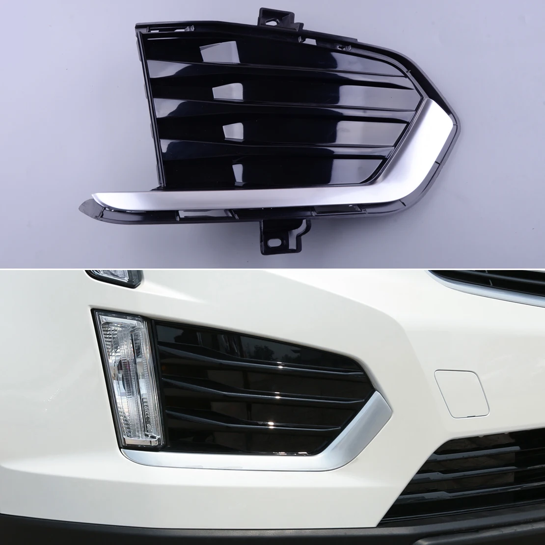 

Front Right Side Driving Fog Light Lamp Bezel Cover Grille Fit for Cadillac XT5 Base Premium Luxury 3.6L V6 - Gas 2017-2019 ABS