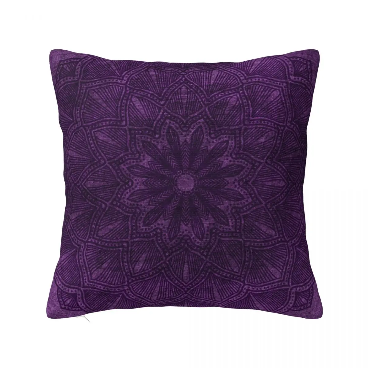 

Purple Mandala Spiritual Pillowcase Soft Polyester Cushion Cover Decorations Fantasy Pillow Case Cover Home Square 40X40cm