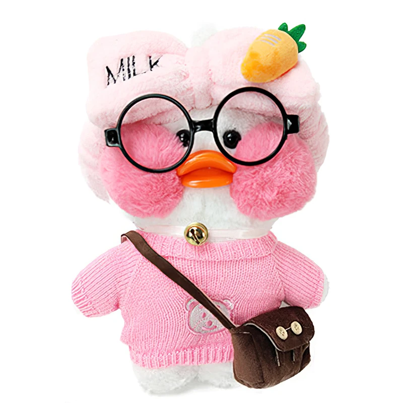 

Cartoon LaLafanfan Cafe Duck Plush Toy with Clothing Stuffed Soft Kawaii Duck Doll Animal Pillow Birthday Gift for Kids Children