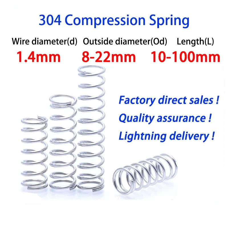 

Пружины сжатия из нержавеющей стали 10 шт.