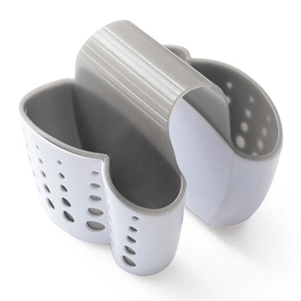 

Save Space Kitchen Hanging Drain Basket Sponge Holder Storage Double Saddle Bathroom Accessorie Hollowed Out Easy Install Home