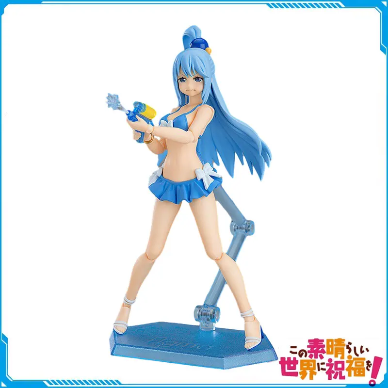 

Original Anime Konosuba God's Blessing on This Wonderful World Figma EX-063 Aqua Swimsuit PVC Action Figure Collectible Model