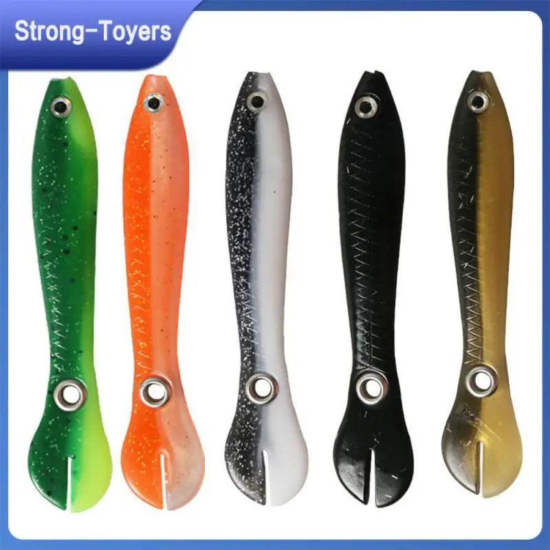 

Многоразовая накладная приманка, Реалистичная, большого размера, металлическая, сквозное отверстие, бионическая приманка с раздвоенным хвостом, новая, бионическая, Мягкая приманка, 10 см, 6 г, сильная