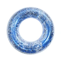 transparent glitter pool foats swimming ring adult children inflatable pool tube giant float boys girl water fun toy swim laps