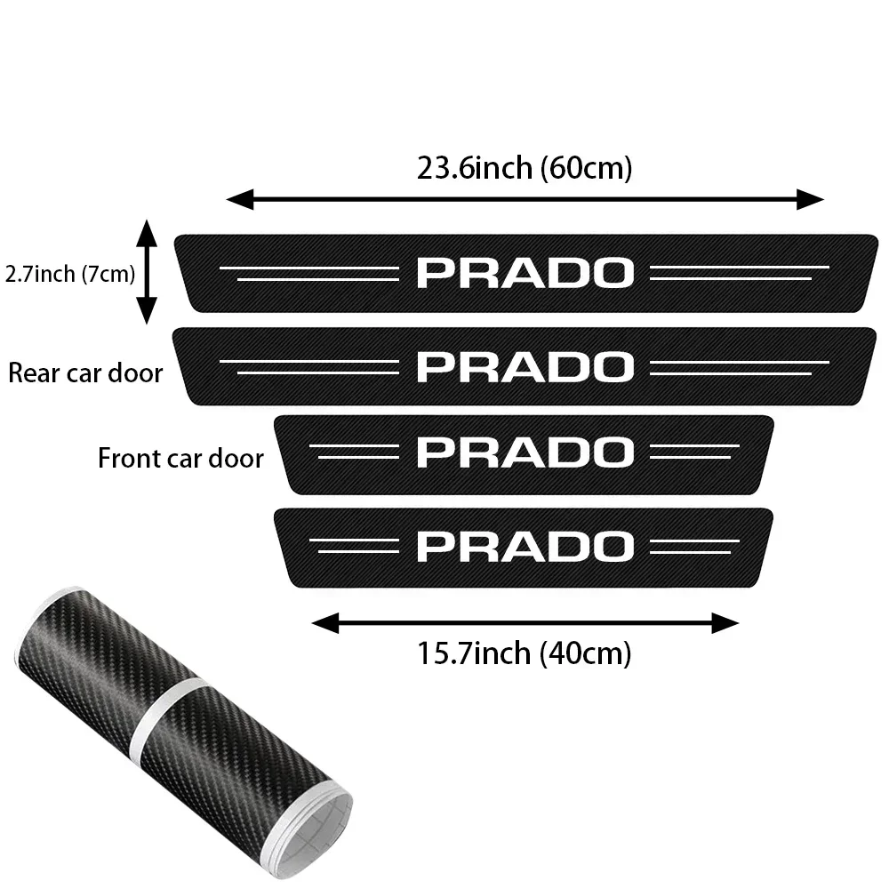 

Prado 120 150 J90 J120 J150 LC90 LC150 Защитные Наклейки На Пороги Автомобиля 3D Виниловые Наклейки Из Углеродного Волокна Пр...