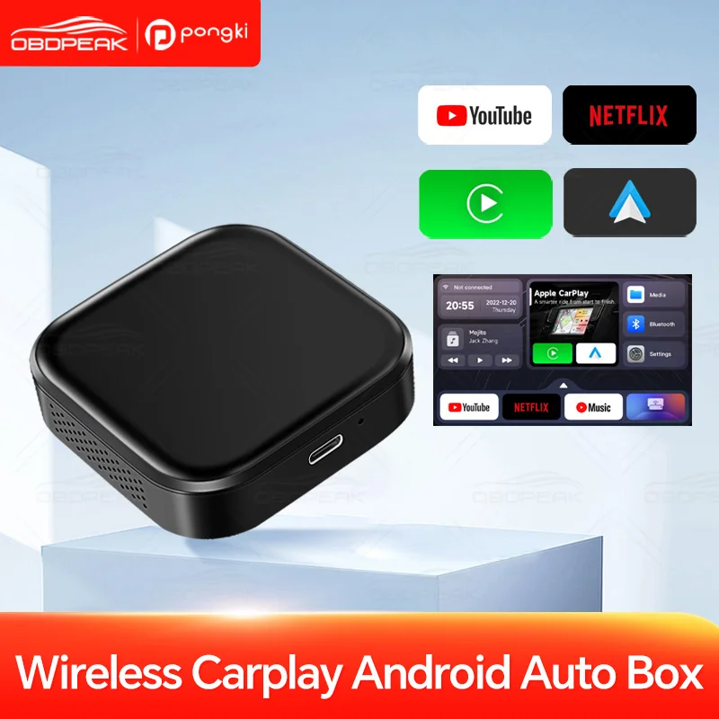 

Мини-приставка CarPlay Ai Box Android 11, беспроводная автомобильная приставка CarPlay Android для потокового воспроизведения Plug And Play MP4 MP5 Play, многоязычная