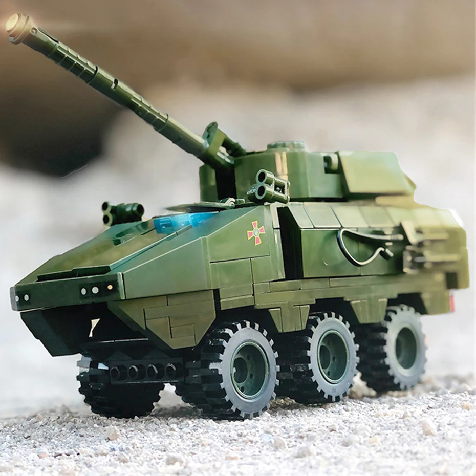 

New Xingbao 06803 Russian Military Weapon Series 342pcs Otaman Armored Vehicle With Cannon Building Blocks Military Bricks Gifts