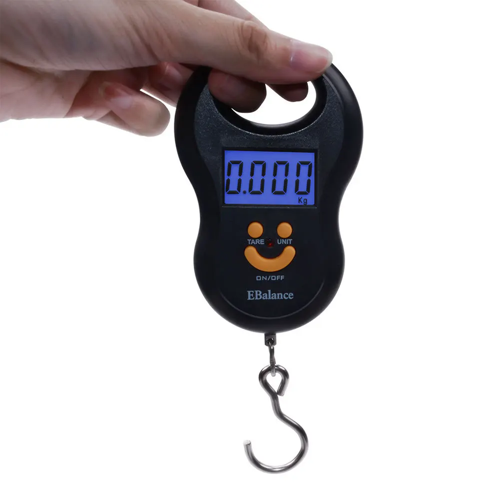 

50Kg 10g Hanging Scale Weighing Scales Portable Digital Scale Backlight Electronic Fishing Weights Pocket Scale Luggage Scales