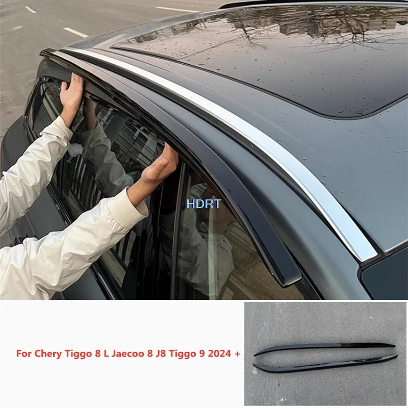 

Для Chery Tiggo 8 L Jaecoo 8 J8 Tiggo 9 2024 + Стайлинг автомобиля, багажник на крышу, декоративная полоса, аксессуары, внешняя наклейка