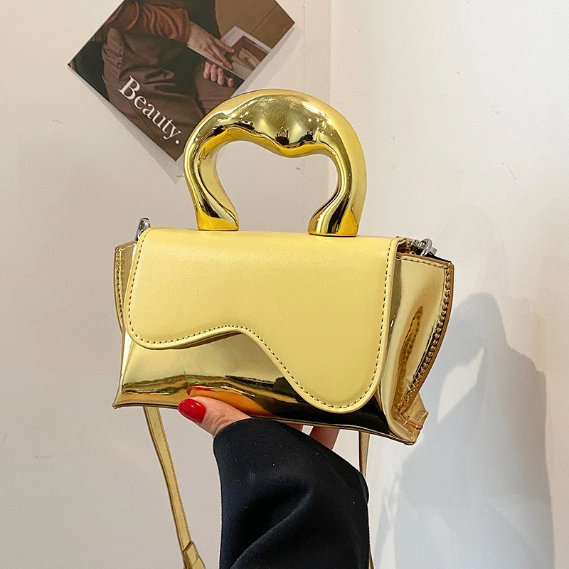 

Designer Shoulder Bag For Women Luxury Shiny Patent Leather Handbag And Purse 2023 New Brand Women Bag Mini Small Crossbody Bags