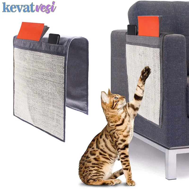 

Cat Scraper Sisal Mat Kitten Scratch Board Protection Cushion Cover for Sofa Table Leg Cat Claw Pad Furniture Protector Pet Toy