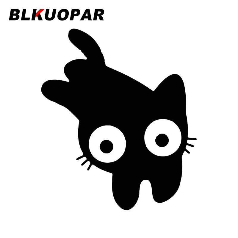 

Забавная виниловая наклейка BLKUOPAR в виде кошки с веселыми искусственными рисунками аниме, водонепроницаемое украшение для бампера и мотоци...