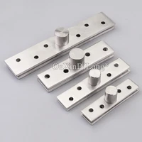 hot 10pcs stainless steel invisible door pivot hinges 360 degree freely rotary hidden furniture door hinges install up and down