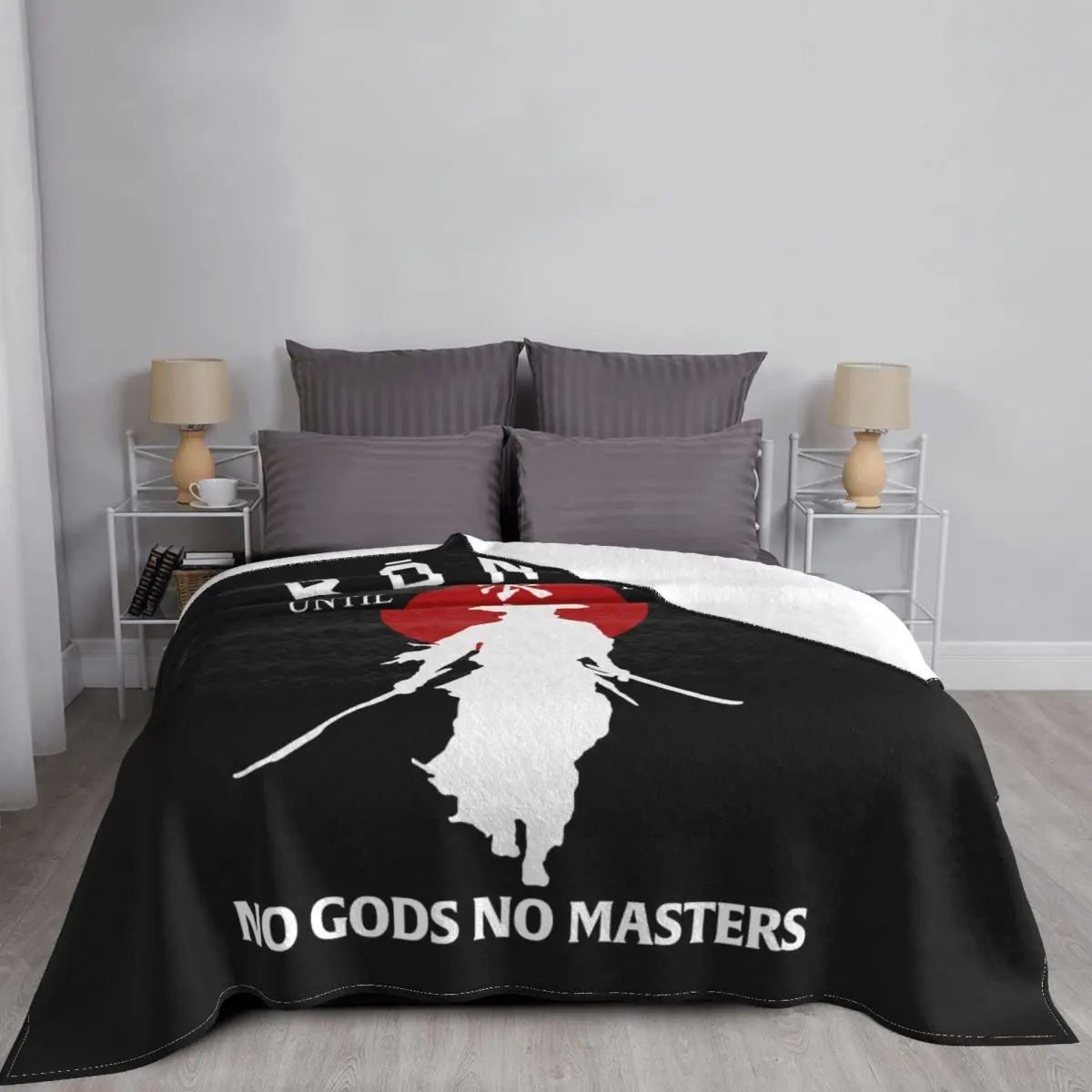 Японское покрывало Samurai Ronin с кодом Bushido на кровать одеяло для пикника покрывала