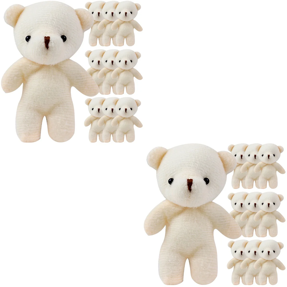

20 Pcs Mini Bear Toys Small Dolls Plaything Stuffed Animal Christmas Tree Cartoon Lovely Cloth Kids Child Plush Animals